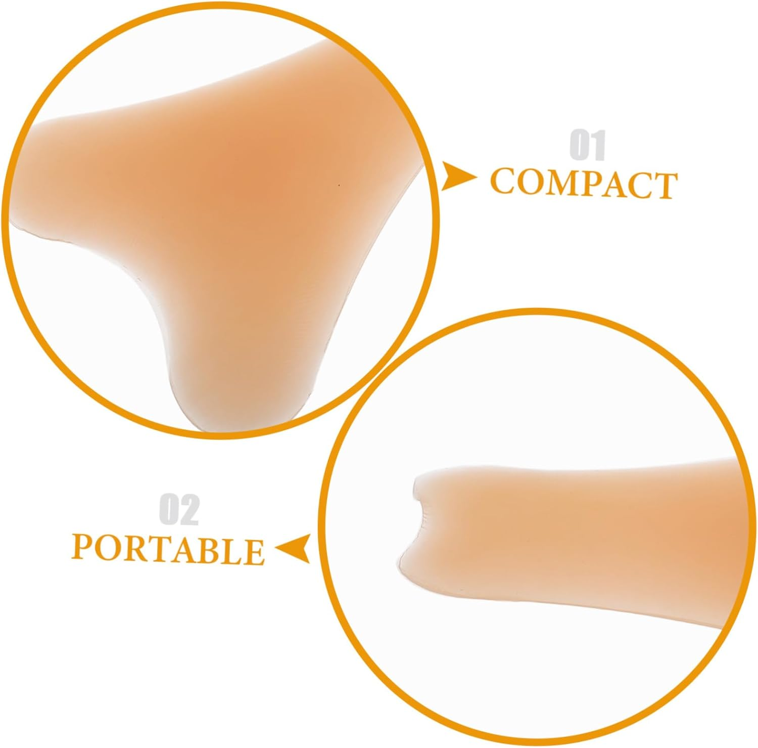 WRITWAA Silicone Underarm Sweat Absorbing Patches Swimming Privacy Sticker Discreet Protection for Swimwear Beige image number 4