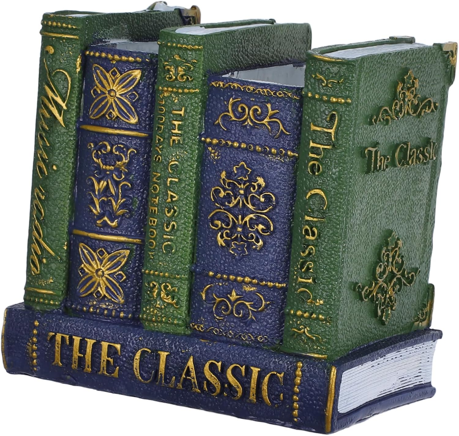 Book Shape Pen Holder Resin Pencil Holder Vintage Decor Office Decoration