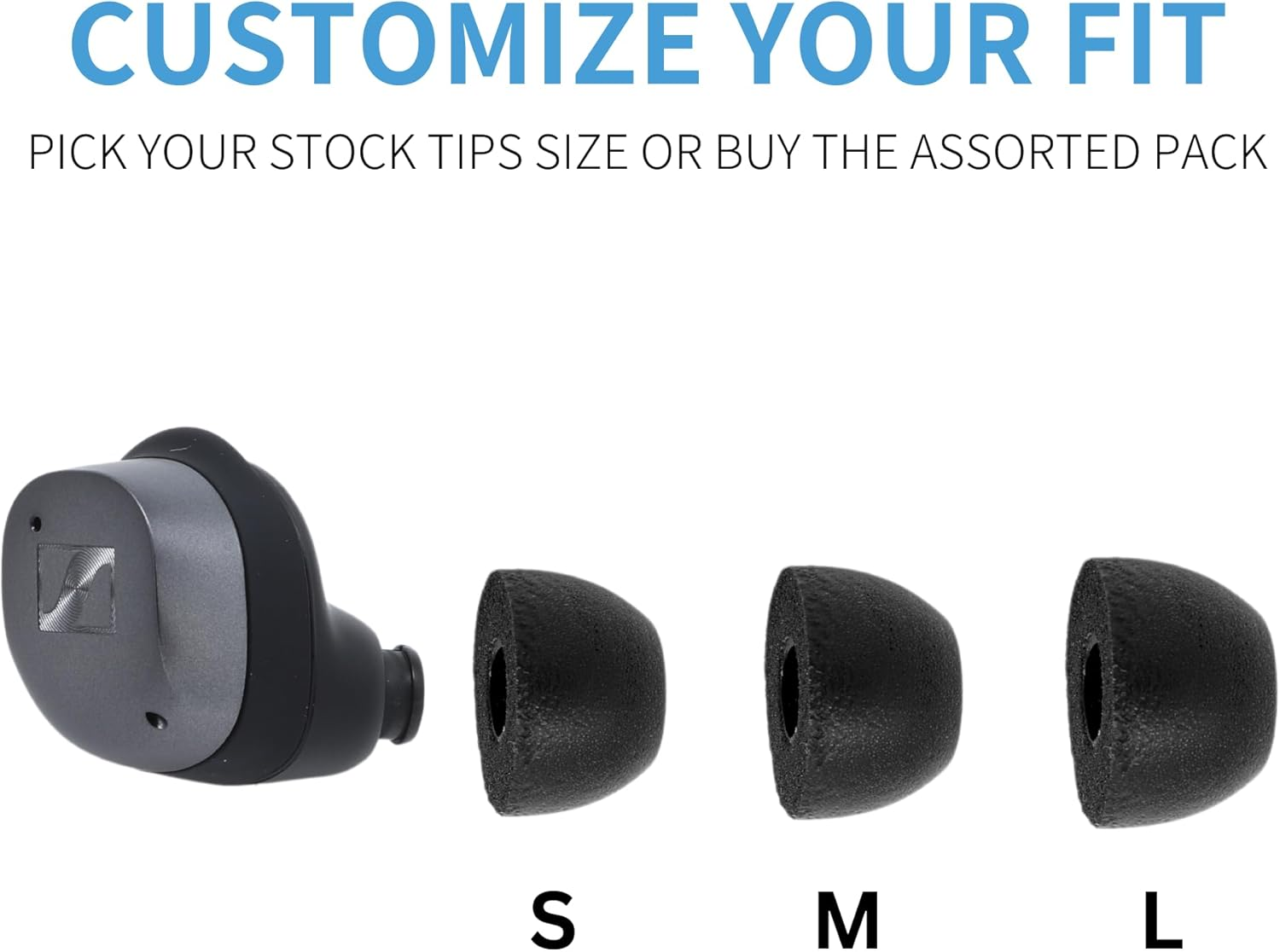 Comply Premium Foam Earplugs, Compatible with Sennheiser Momentum (3 & 4) & ACCENTUM True Wireless, Size S, New 2025 Version with Cleaning Tool, Black, 3 Pairs, Made in the USA image number 6