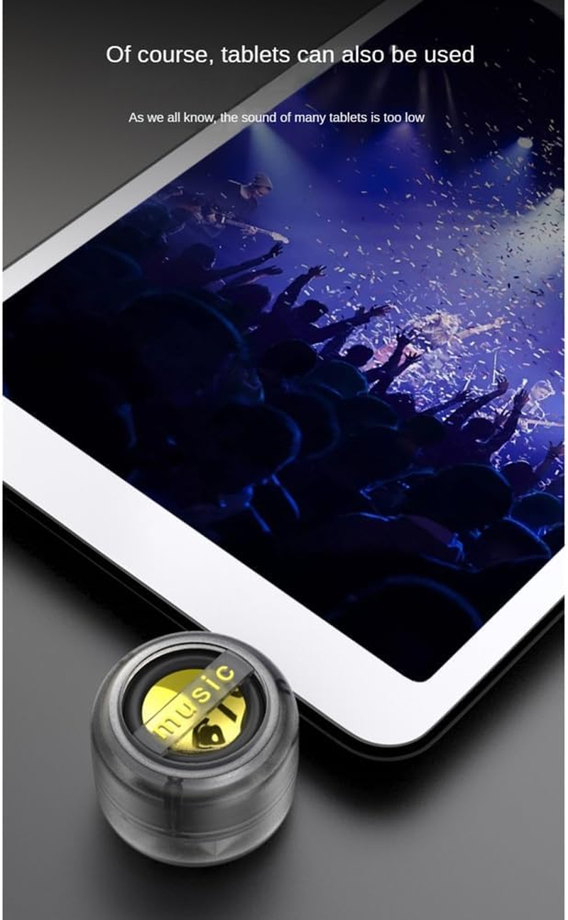 Jindanju Portable Mini Speaker Universal 3.5Mm Sound Box Mobile Phone Speaker Amplifier External Wired Speakers Transparent image number 5