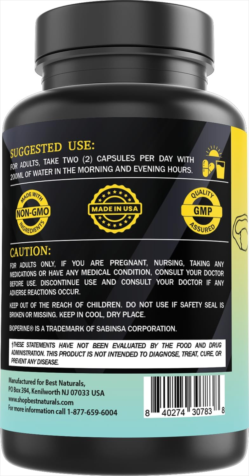 Best Naturals Day-To-Day Menopause Supplements for Women with Ashwagandha, Dong Quai, Chastberry, Kelp, Red Raspberry, Black Cohosh & Bioperine 90 Veg Capsules