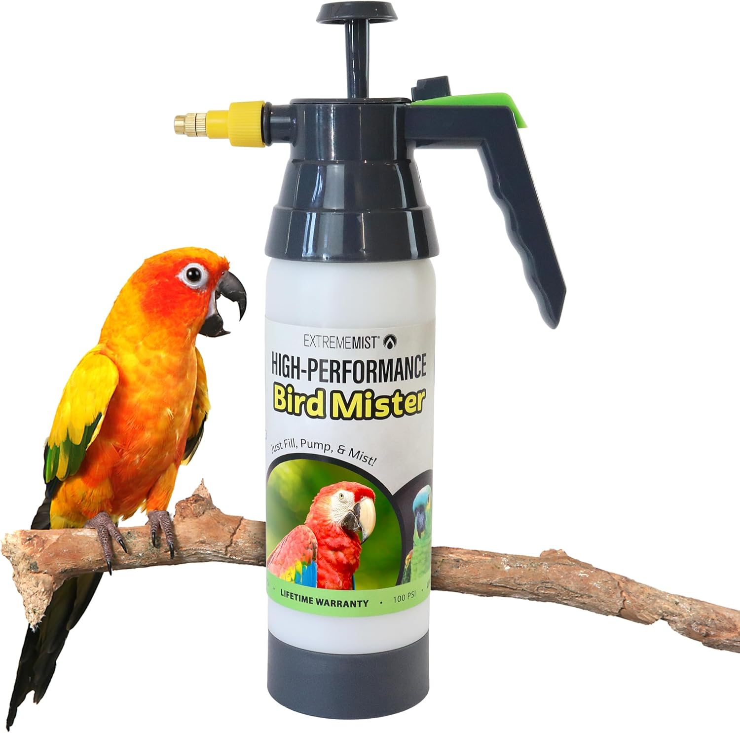 EXTREMEMIST High-Pressure Bird Sprayer | Ultrafine Avian Pump Mister | Bird Bath Mister | Adjustable Brass Nozzle | Bird Cage Cleaner | 20/32 Oz Bottle (32Oz) image number 6