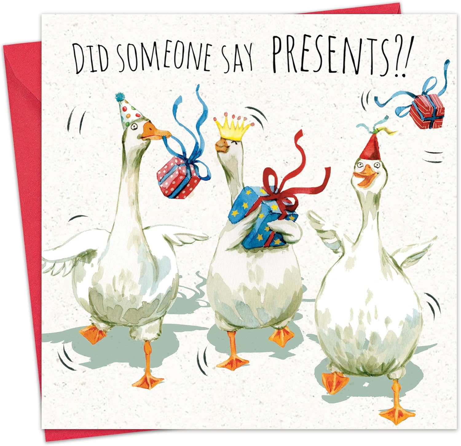 Twizler Funny Birthday Card - Party Geese - Women or Men Happy Birthday Card for Female Friend Male - Him Her Birthday Card Mum Dad Husband Wife - Son Daughter Card for Sister Brother image number 1