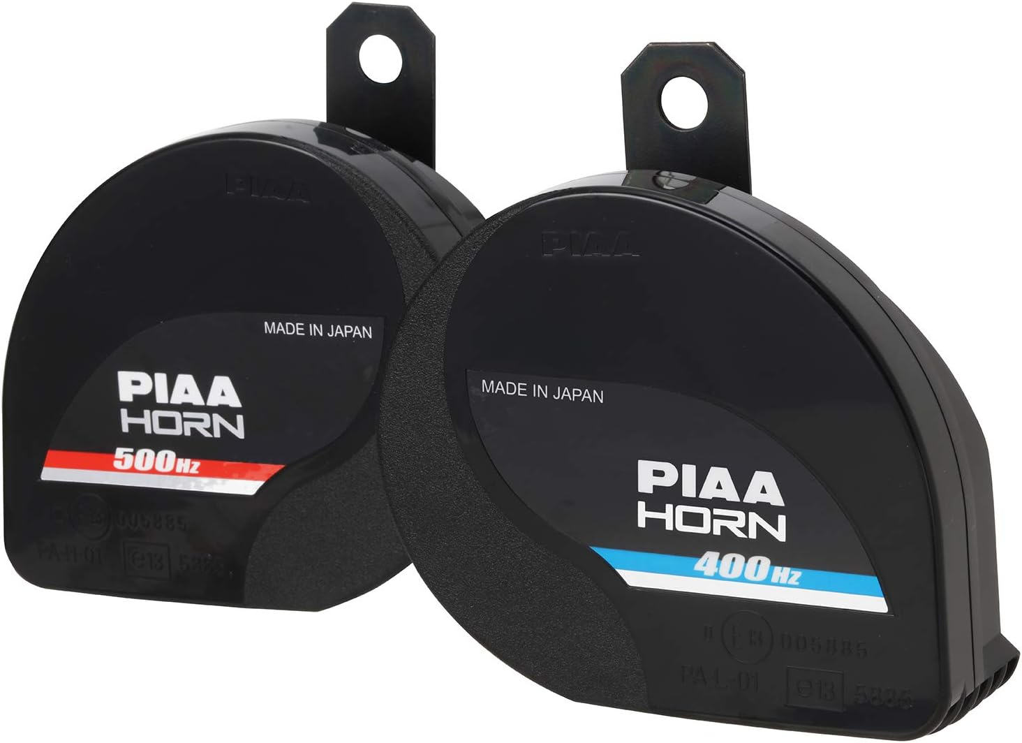 PIAA HO-12 Passenger Car Horn, 400 Hz + 500 Hz, Slender Horn, Thin, Compact, 112 Db, Pack of 2, Swirl Type, Compatible with Vehicle Inspection, Ground Harness Included image number 2