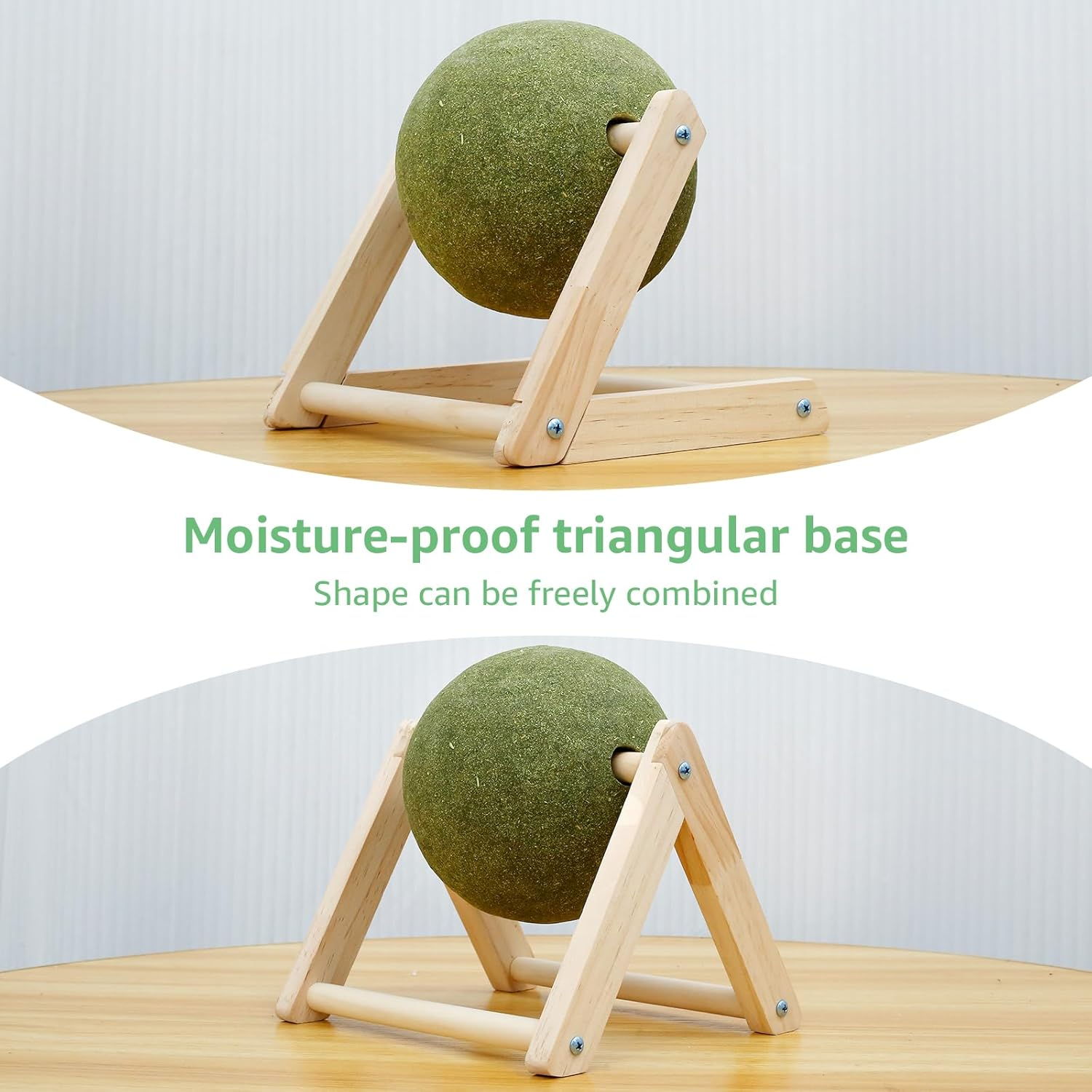 Cat Toy Ball,Catnip Ball with Stand,Giant Catnip Ball,Cat Toys with Catnip,Mint Ball Cat Toy,Cat Mint Ball,Cat Catnip Ball,Interactive Catnip Toy for Cat Playing and Training (L)