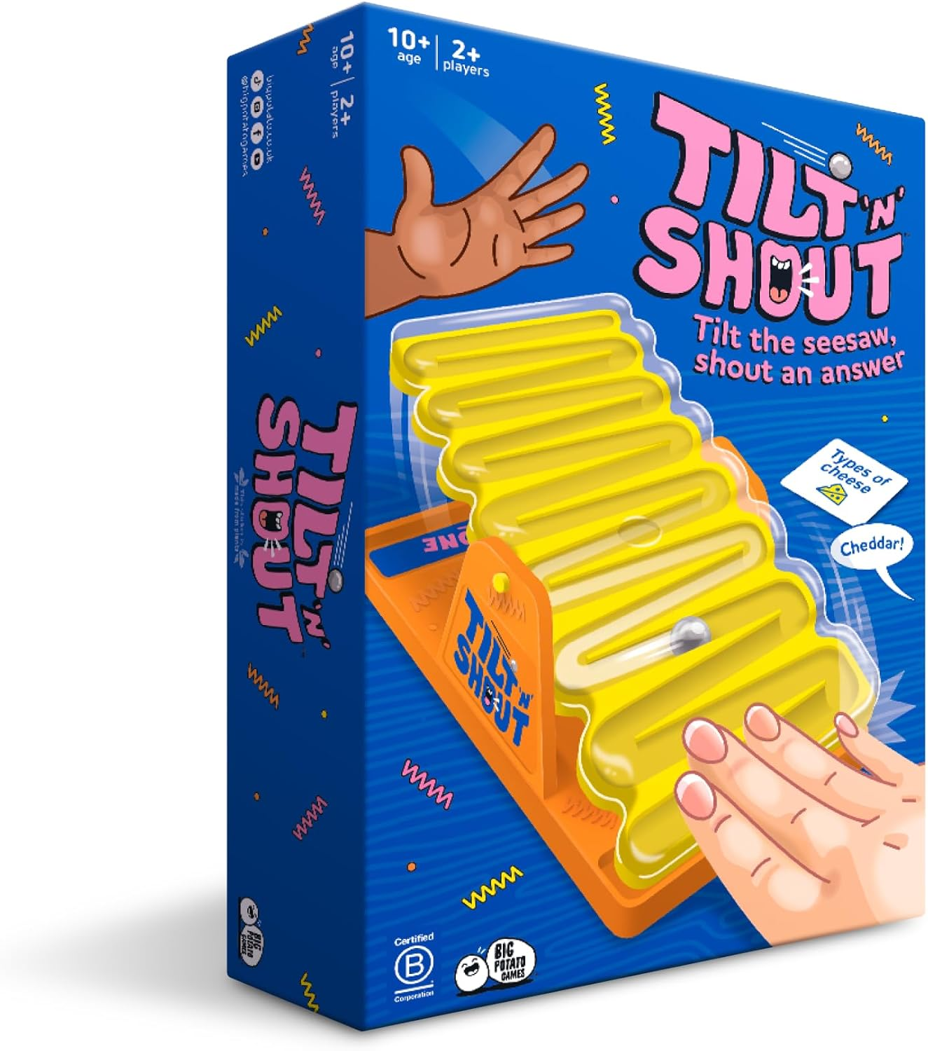 Big Potato Games | Tilt 'N' Shout | a Speedy Family Board Game for Adults and Kids | 2+ Players | Ages 10+ image number 1