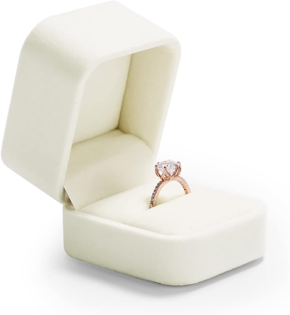 Oirlv Velvet Bracelet Gift Boxes Ring Box White Bangle Gift Box Long Chain Jewelry Boxes Bracelets Display Case for Engagement Wedding Birthday Mom Presents Mothering Sunday