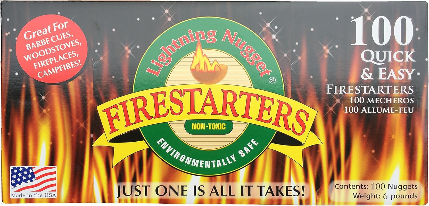 Lightning Nuggets N100SEB Super Economy Box Fire Starter, Tan Brown, 100 Count (Pack of 1) image number 2