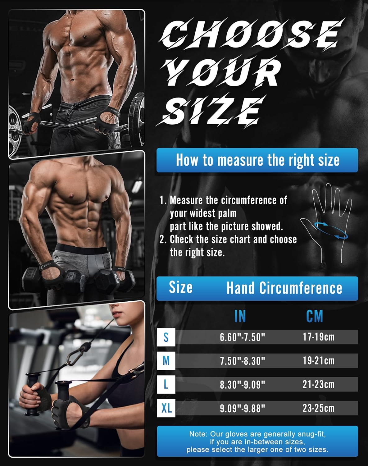 COFIT Breathable Workout Gloves, Antislip Weight Lifting Gym Gloves for Men Women, Superior Grip & Palm Protection for Weightlifting, Fitness, Exercise, Training image number 5