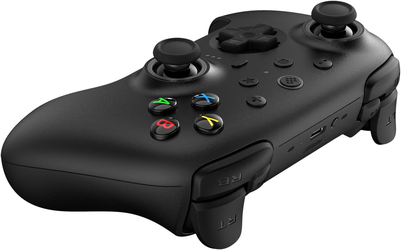 8Bitdo Ultimate 2 Wireless Controller for Windows & Android, Gaming Controller with TMR Joysticks, Switchable Hall Effect/Tactile Triggers, Motion Control, RGB Fire Ring, 8Speed Wireless Tech (Black) - Purple image number 7