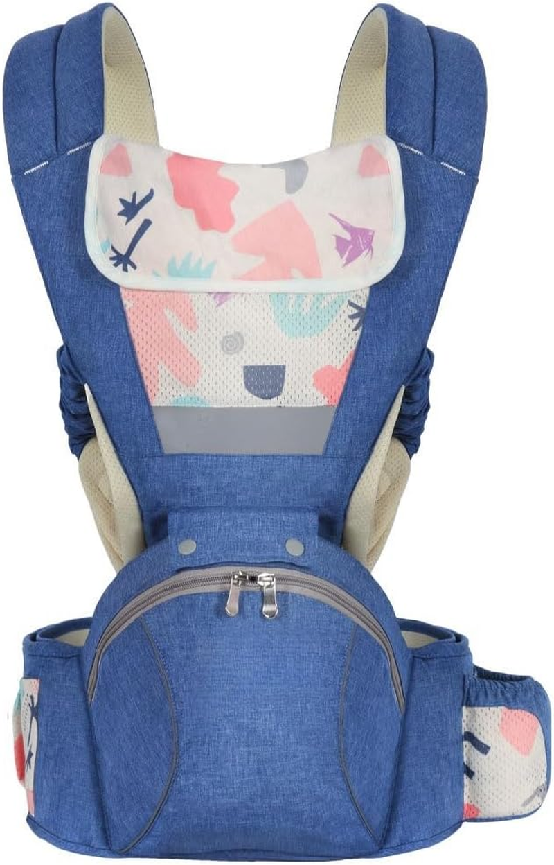 Baby Carrier with Hip Seat,4 Season/All Seasons,Ergonomic, Convertible, Adjustable Baby Holder Carrier 3-In-1 Ergonomic Infant Carrier Soft Baby Holder 3 to 36 Months (Blue) image number 6