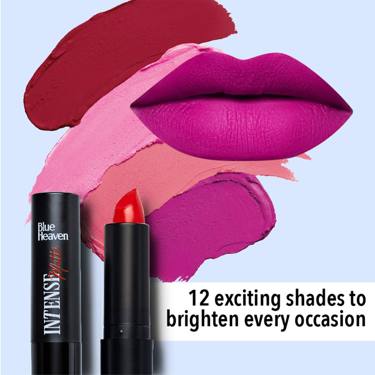 Blue Heaven Intense Matte Lipstick, Pink Rush,306, 14 Gm image number 4