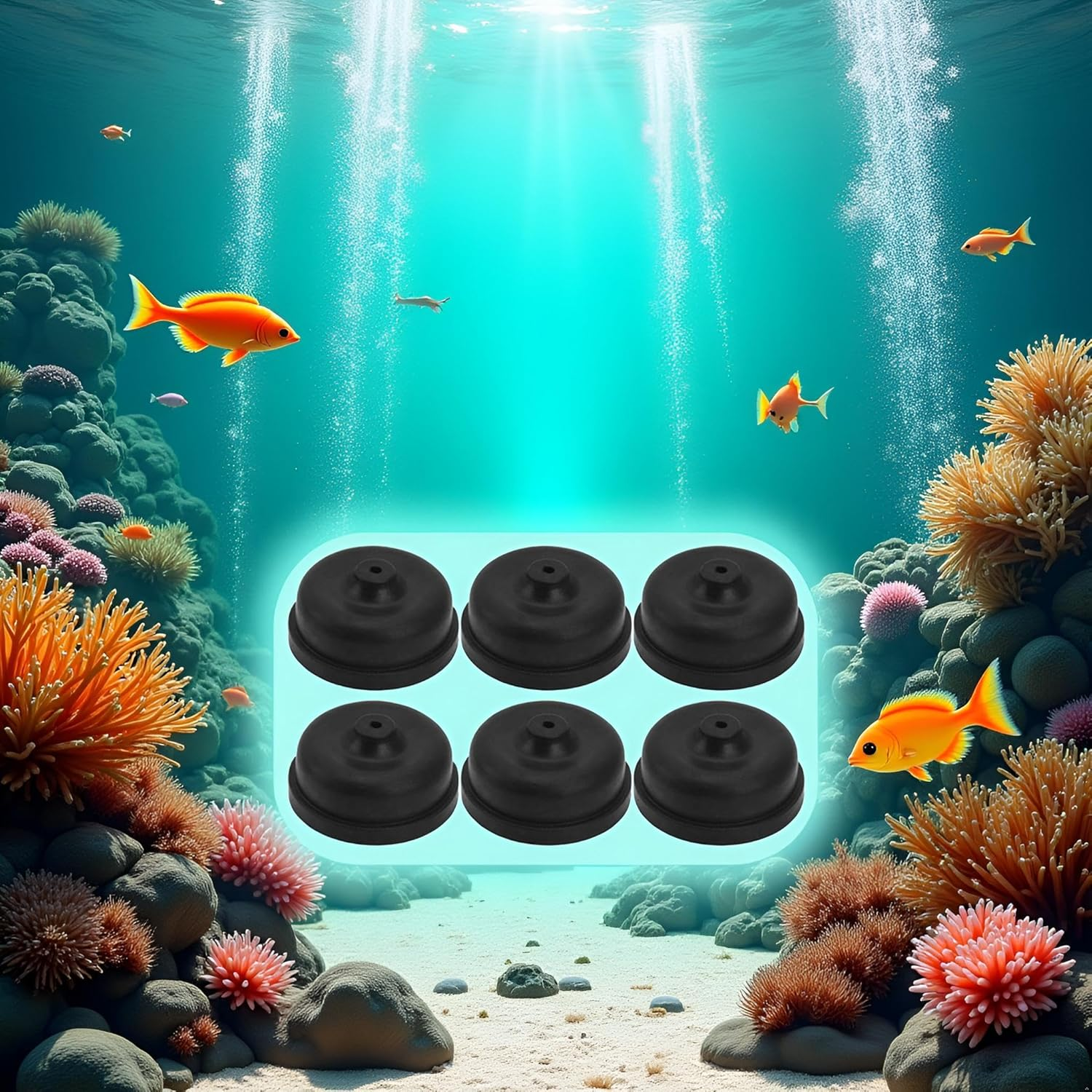 6Pcs Black Aquarium Diaphragm,Aquarium Air Pump Accessories,Aquarium Diaphragm,Air Pump Accessories Air Oxygen Pump,Air Pump Diaphragm image number 3