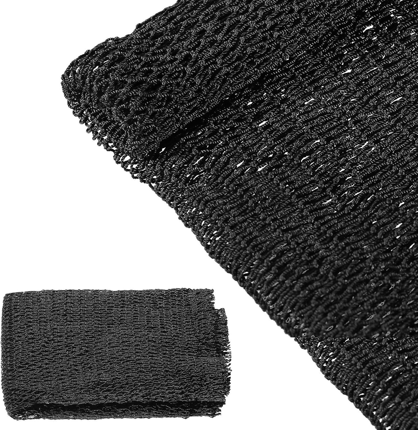 Geiserailie African Net Sponge Long Bathing Net Shower Body Scrubber Back Scrubber Skin Smoother Bathing Sponge for Daily Use or Stocking Stuffer(Black)