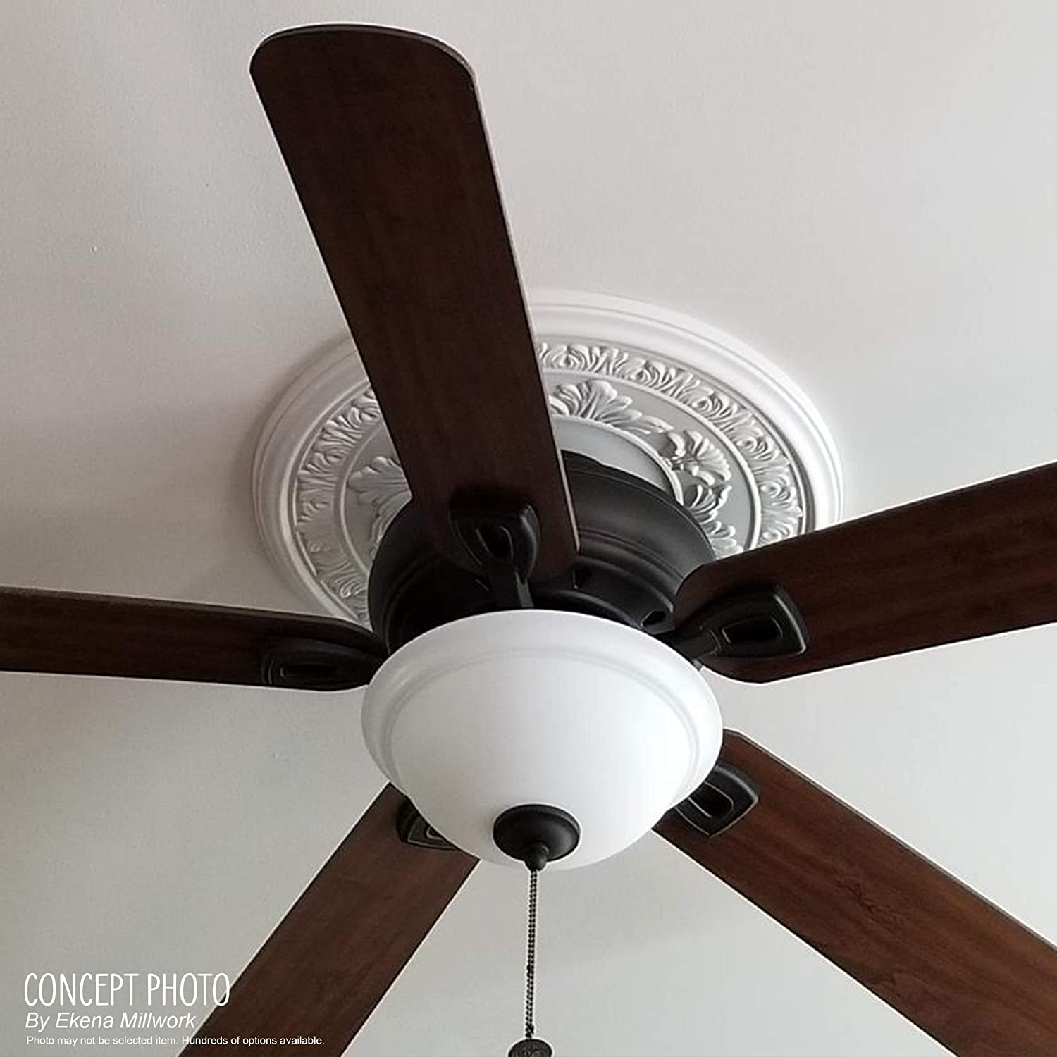 Ekena Millwork CMP16CO Cole Thermoformed PVC Ceiling Medallion (Fits Canopies up to 4 1/2"), 16" OD X 3 1/2" ID X 1" P image number 6