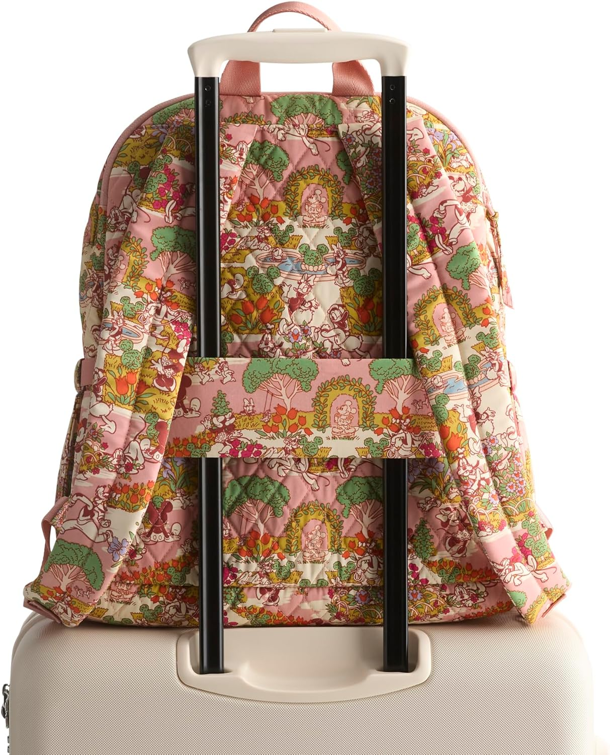 Vera Bradley Women'S Disney Premium Cotton Bancroft Backpack, Mickey'S Promenade, One Size image number 3