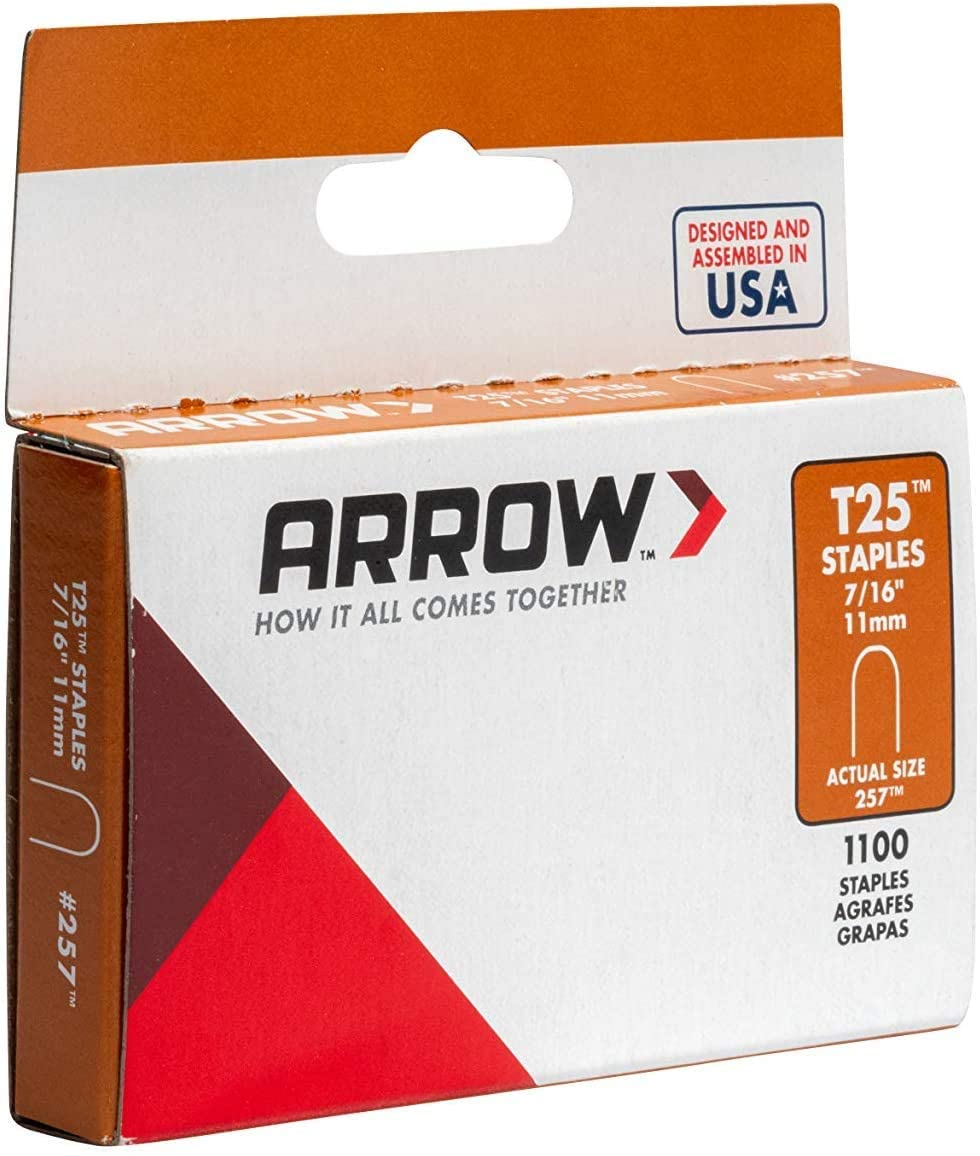 Arrow Fastener 257 Genuine T25/T2025 7/16-Inch Staples, 1,000-Pack image number 5