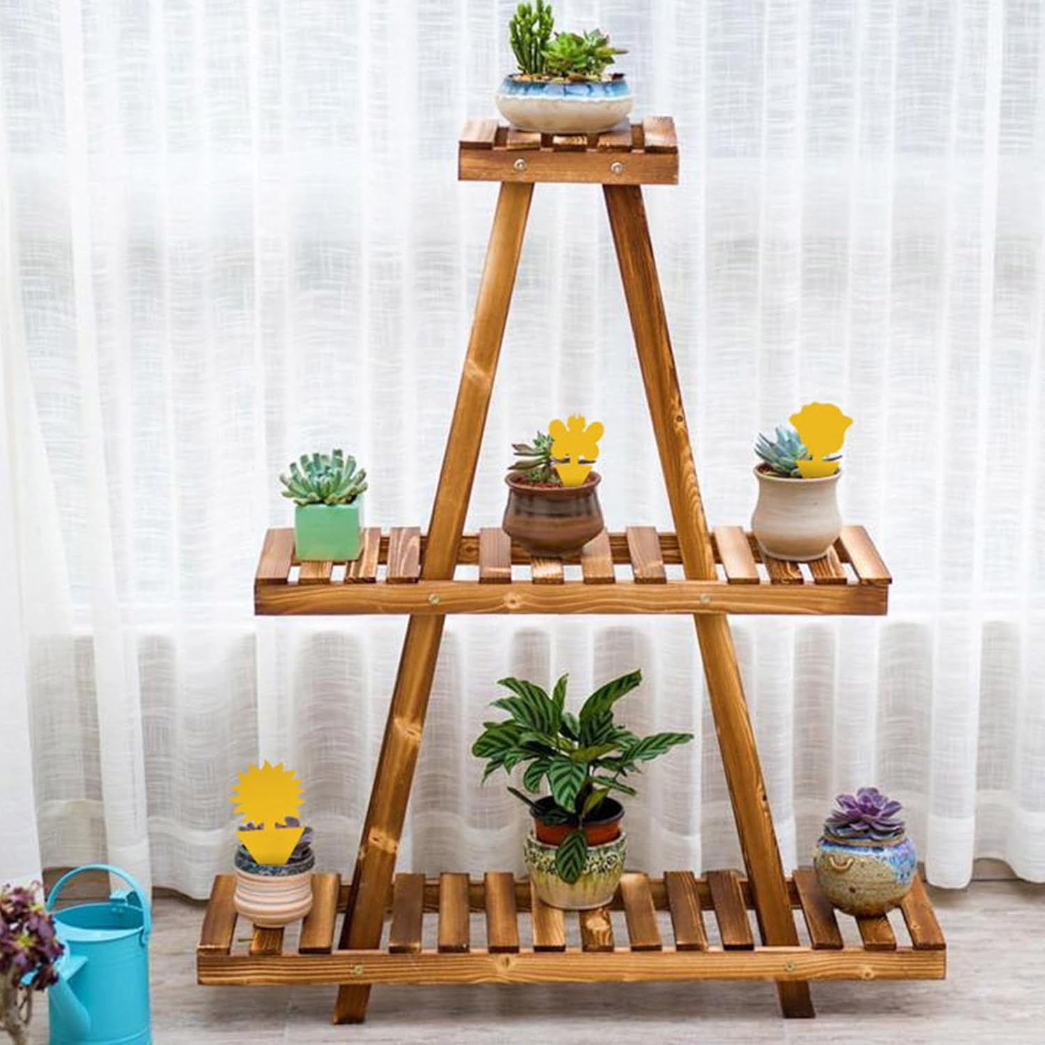 Fruit Fly Traps Fungus Gnat Traps, Dual-Sided Fungus Gnat Sticky Traps 42 Pack Non-Toxic and Odorless Gnat Killer for Indoor Outdoor House Kitchen Plants Whitefly Mosquitos Latex Resistance Band image number 6