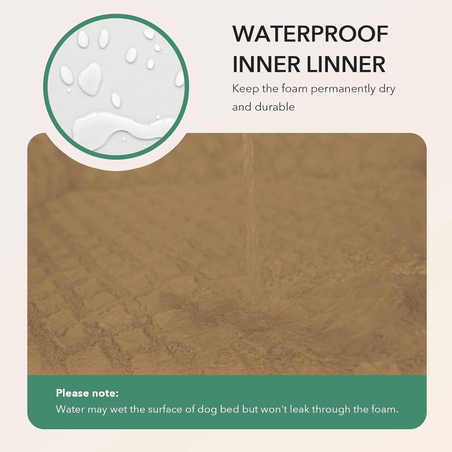 Orthopedic XL Dog Beds, Waterproof Memory Foam Big Pet Bed for Extra Large Sized Dogs 45X35Inch, Non-Slip Bottom and Egg-Crate Foam Dog Couch Bed with Washable Removable Cover, Brown