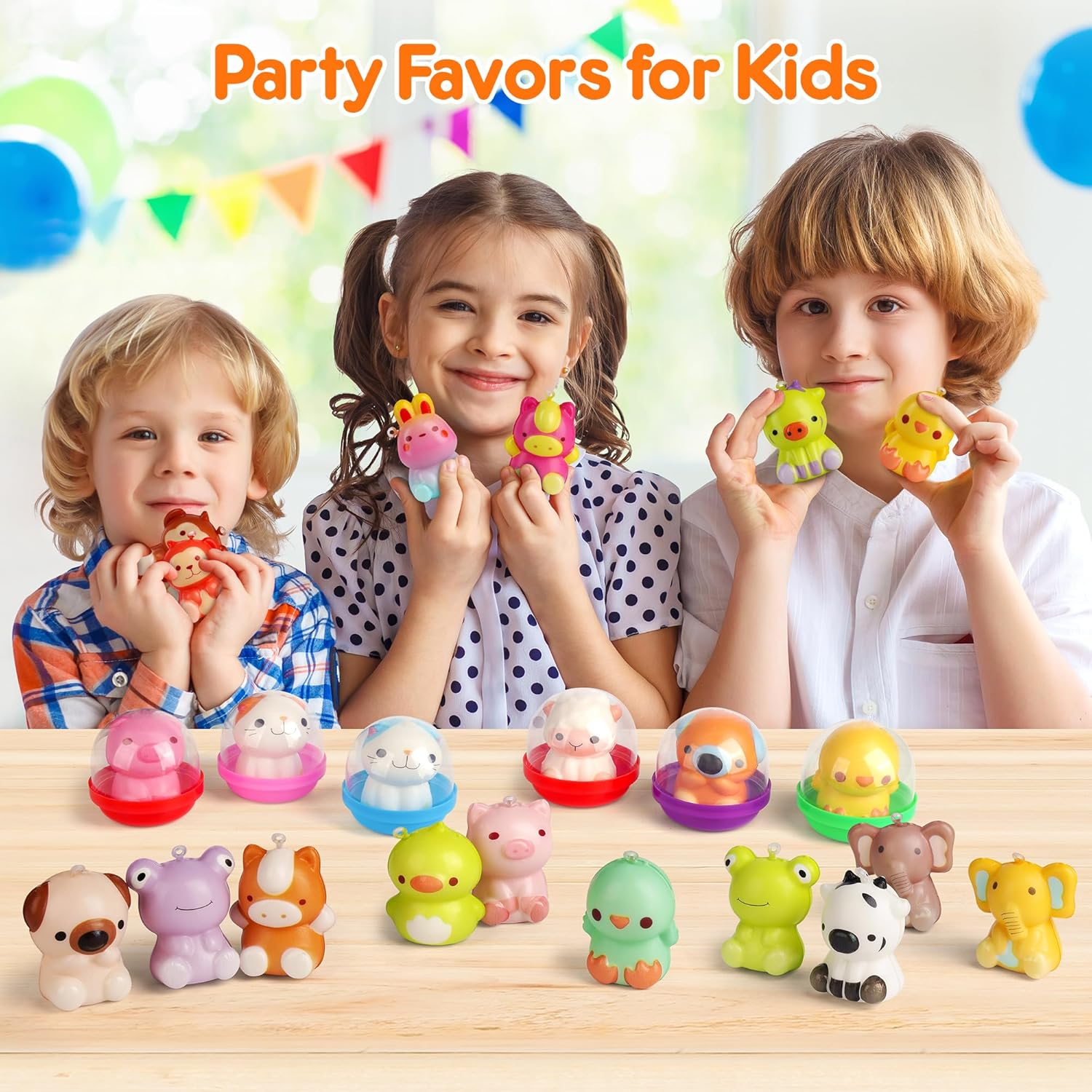 Mocoosy 24 Pack Animal Squishy Toys for Kids Party Favors, Slow Rising Squeeze Toys for Birthday Goodie Bag Stuffers, Pinata Stuffers, Carnival Prizes, Stocking Fillers, Classroom Treasure Box Toys image number 1