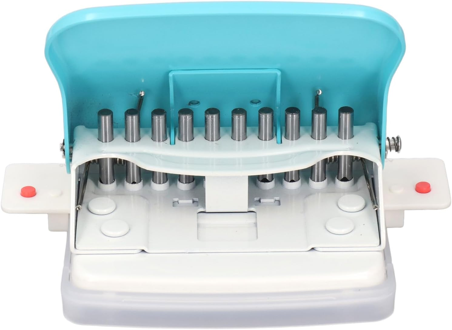 Paper Binding Machine, All Metal Lacquered Body Portable DIY Coil Book Hole Puncher Clamshell Plastic Tray for A4 A5 A6 A7 for School image number 2