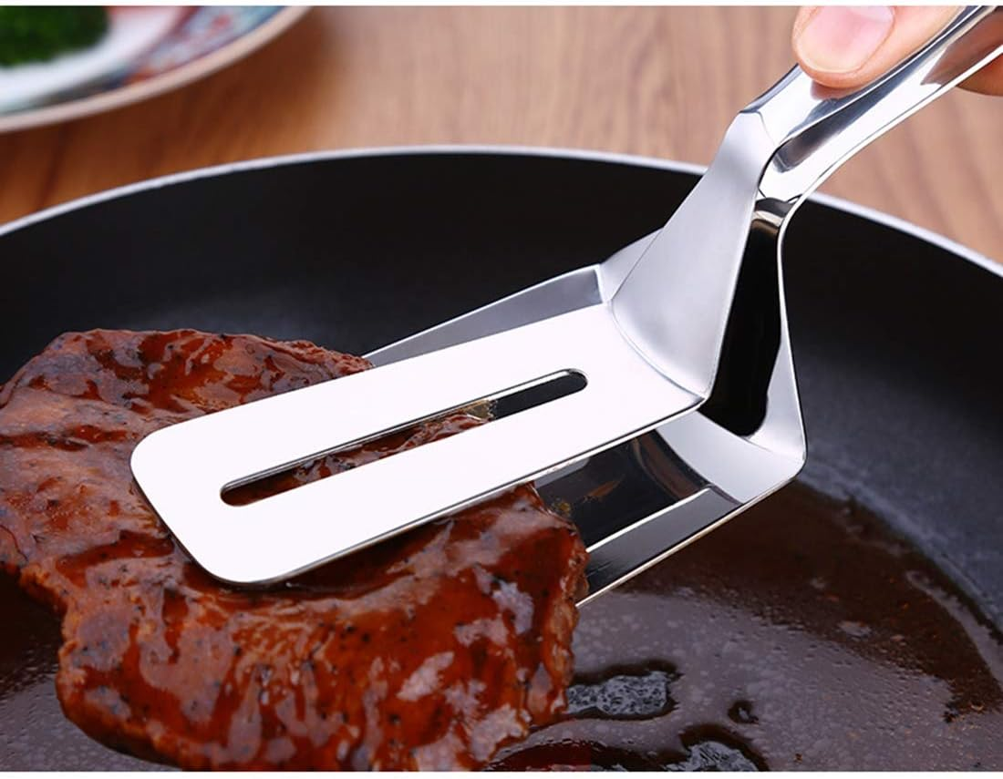 Kitchenware Gadgets Stainless Steel Barbecue Steak Clip Tongs BBQ Roasting Shovels Leak Steak Shovel Spatula Food Clamp Bread Clips Kitchenware Gadgets image number 6