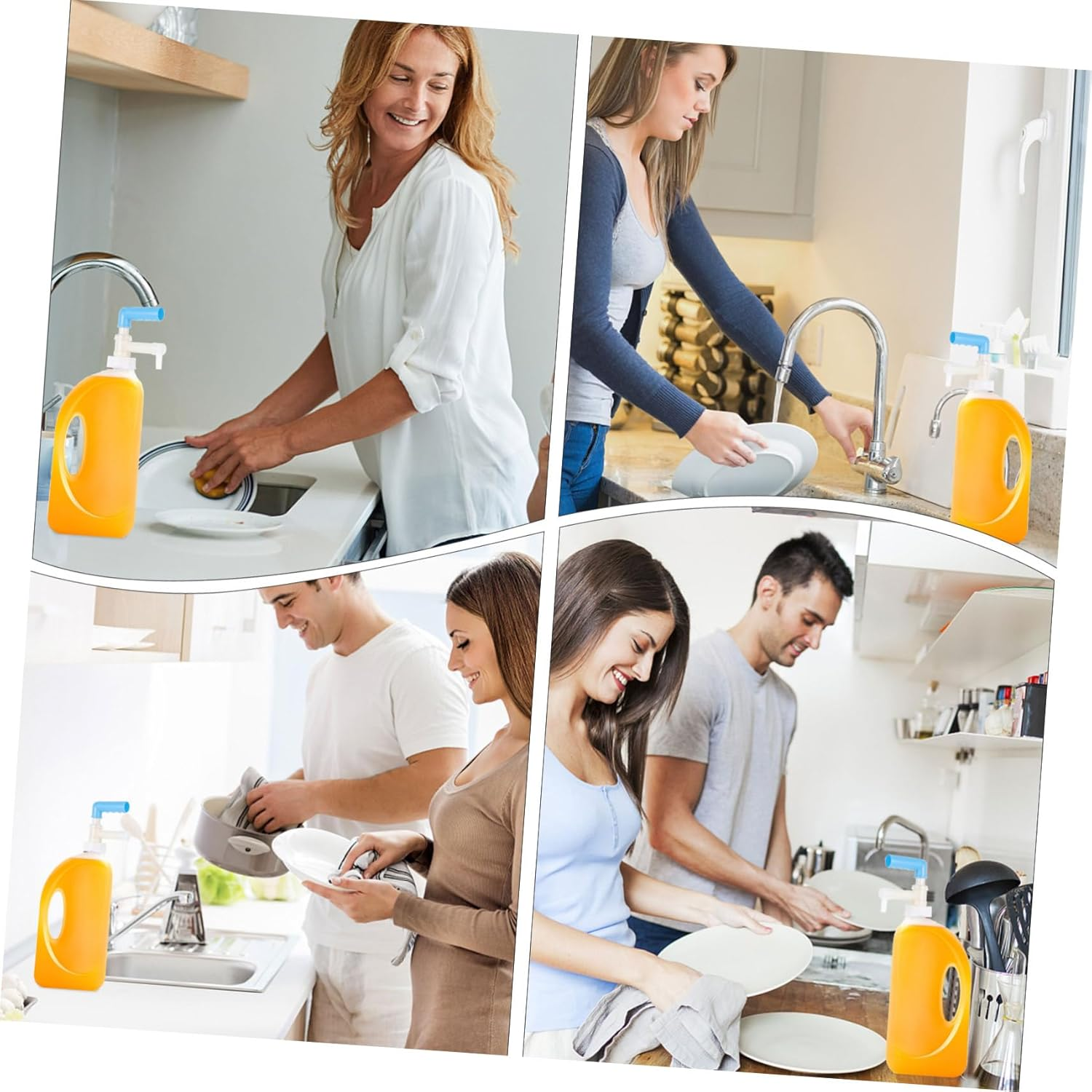 PRETYZOOM 20L Chemical Bucket Hand Pump Liquid Dispenser Set of 2 Manual Plastic Fluid Pump for Household and Industrial Use image number 4