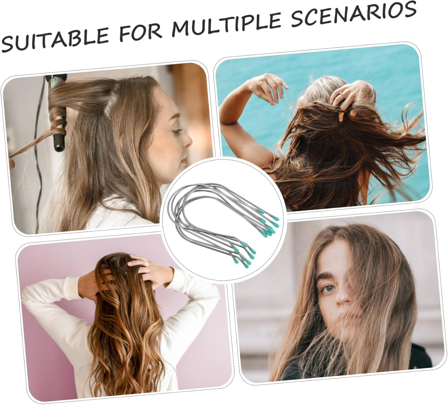 BESTYASH 8Pcs Hot Roller Clips for Electric Rollers U-Shape Curler Accessories Compatible Jumbo and Medium Hair for Salon Styling image number 5