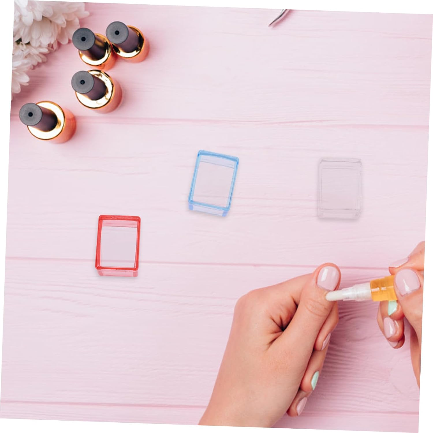 3Sets Nail Art Stamping Plates Rectangular Design Sturdy Manicure Tools for Precise Nail Decoration Diy Salon Use image number 2