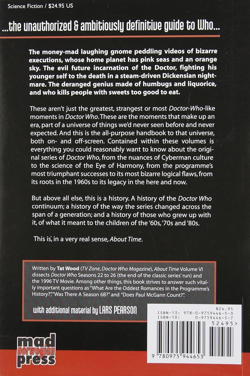 About Time 6: the Unauthorized Guide to Doctor Who (Seasons 22 to 26, the TV Movie): 0 image number 1