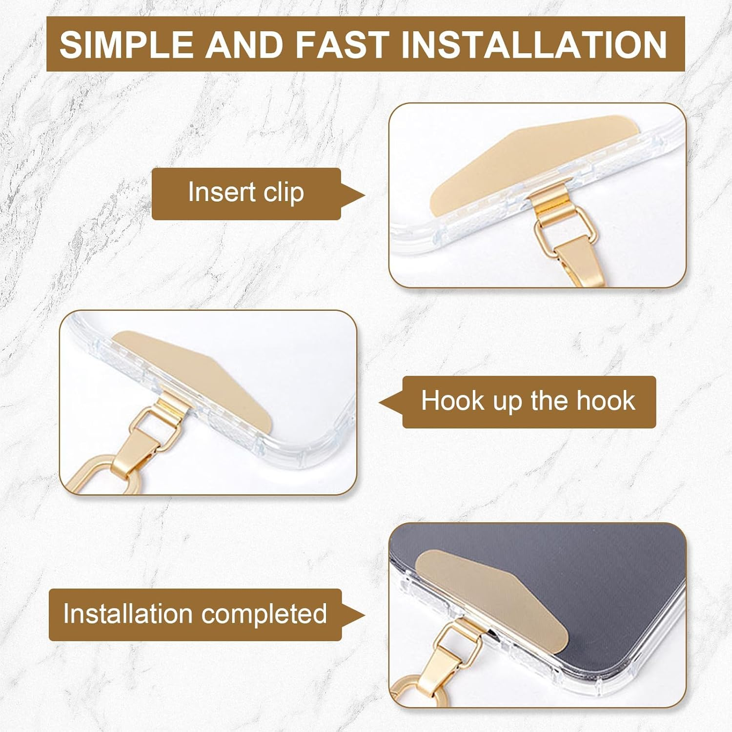 ZANZER Universal Phone Lanyard Crossbody Phone Strap, Adjustable Neck Strap Metal Buckle Cell Phone Cord Strap Compatible with Most Mobile Phone