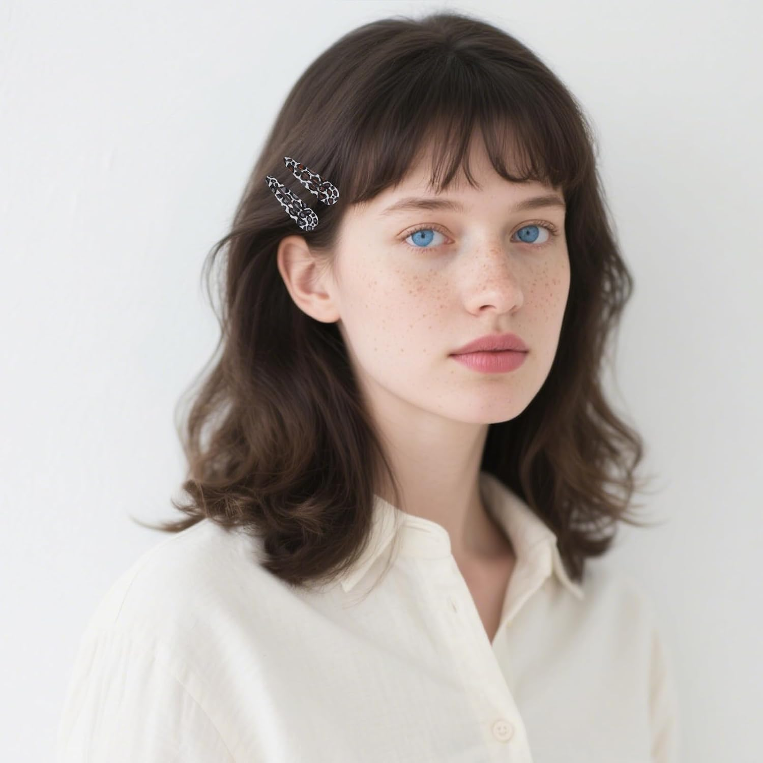 16Pcs Leopard Hair Clip for Woman, Metal Snap Barrettes Non-Slip Y2K Accessories for Thick & Thin Hair (Style 2)