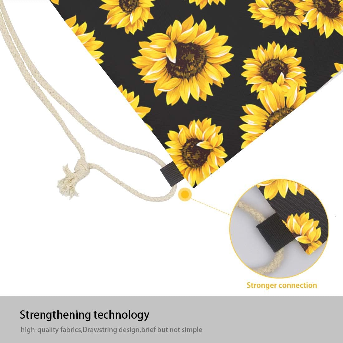 CLOHOMIN 3D Animal Drawstring Bag Gym Sackpack Hiking Yoga Swimming Backpack Travel Beach Gymsack image number 4