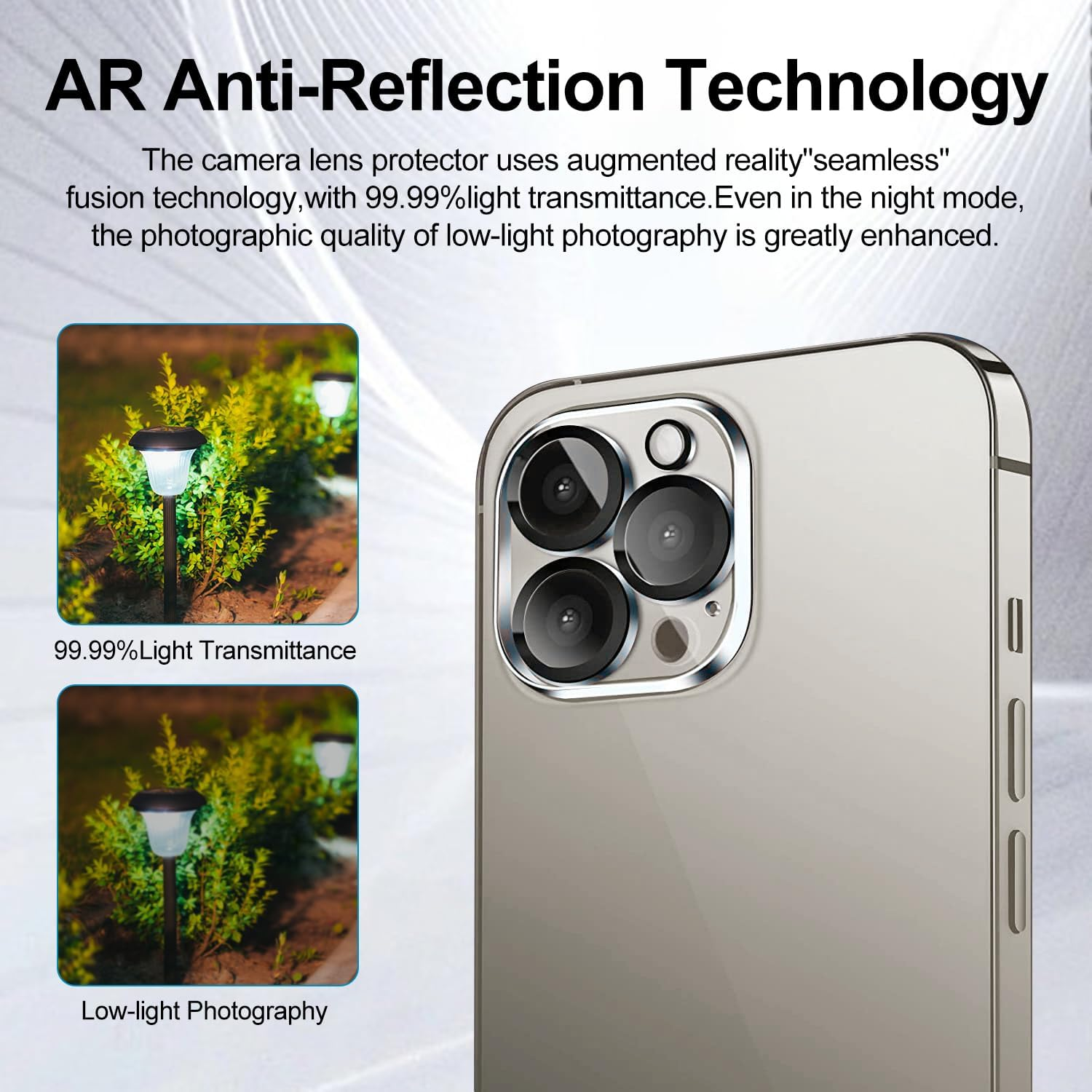 [3 Pack] T Tersely Camera Lens Screen Protector for Iphone 16 Pro/Iphone 16 Pro Max, 9H Hardness Transparent HD Protective Tempered Glass Protector Film image number 2