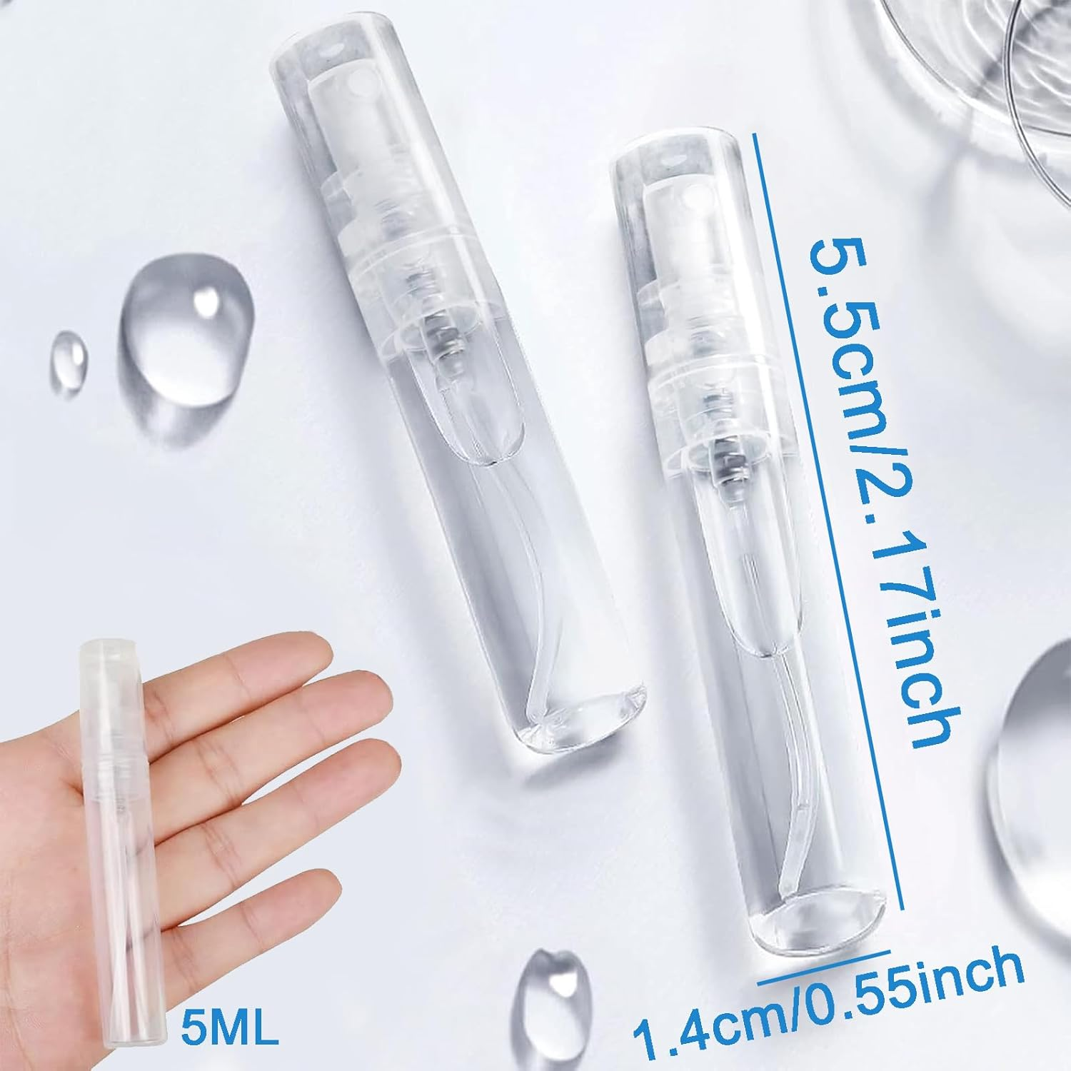 30PCS Refillable Spray Bottles - 5Ml Fine Mist Perfume Travel Bottles, Hair Spray Bottle, Leakproof & Durable for Perfume, Travel, Cleaning image number 1