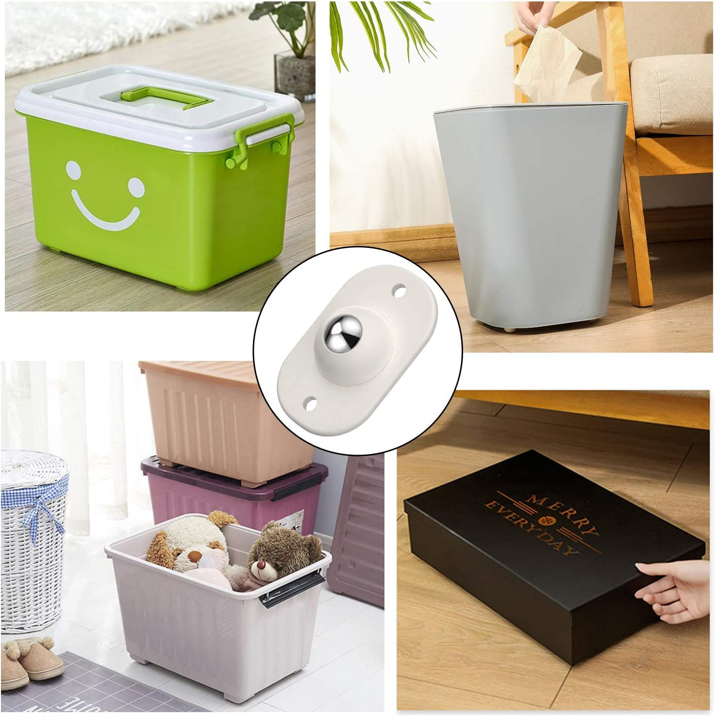 Self Adhesive Caster Wheels Mini Swivel Wheels,16Pcs Self Adhesive Mini Caster Wheels,Self Adhesive Caster Wheels,Diy Mini Swivel Casters Wheels,360 Degree Rotating Casters,Self Adhesive Caster Wheels image number 4