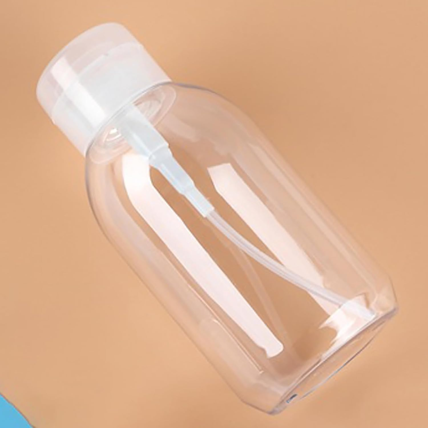 1 Pcs 500Ml Makeup Remover Pump Bottle Push down Pump Dispenser Alcohol Acetone Pump Container for Nail Polish Facial Toner