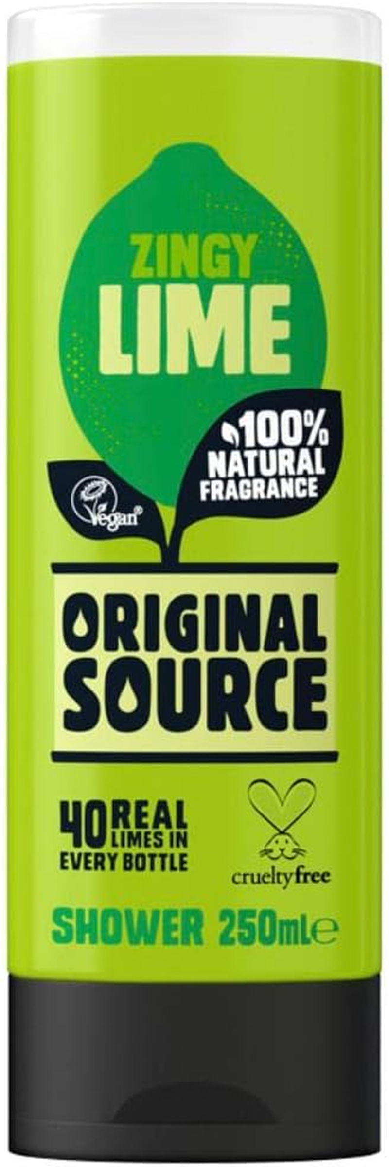 ORIGINAL SOURCE SHOWER GEL SET 4X250ML NEW FRAGRANCE FRESH SEA SALT & SAMPHIRE, ZINGY LIME, SWEET RHUBARB & RASPBERRY, LAID-BACK LAVENDER & TEA TREE BODY WASH TREE, COMBO PACK image number 6