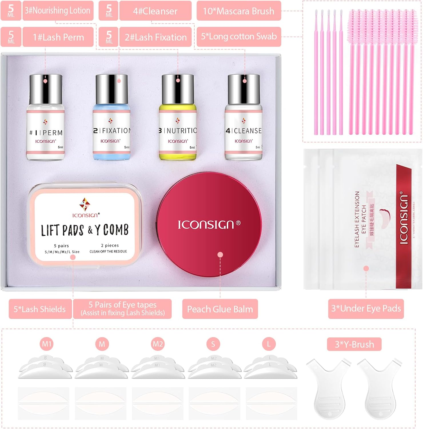 Lash Lift Kit, Gentle Formula Eyelash Perm Set with Improved Adhesive Balm, Suitable for Different Eyelash Types and Lengths, Semi Permanent Curved Eyelashes for 6-8 Weeks image number 2