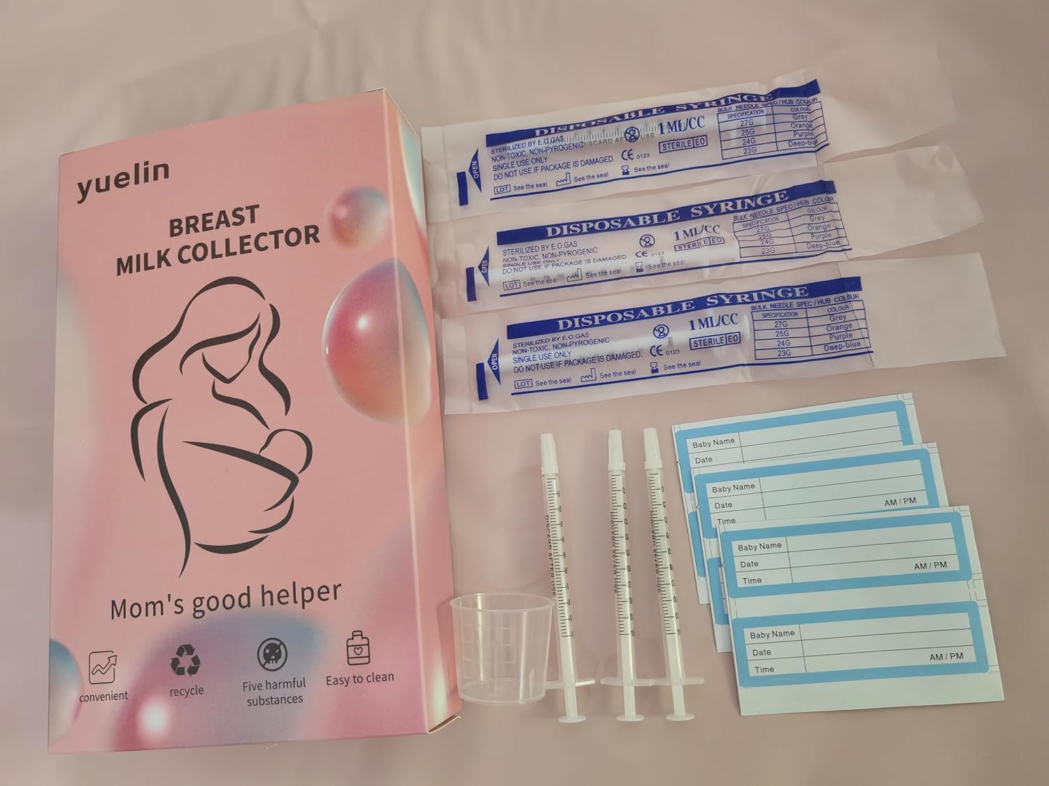 Colostrum Collector Kit, Including 20 Latex Free, Sterile, Sealed Breast Milk Collectors, Available in 1Ml Options (20, 1Ml) image number 5
