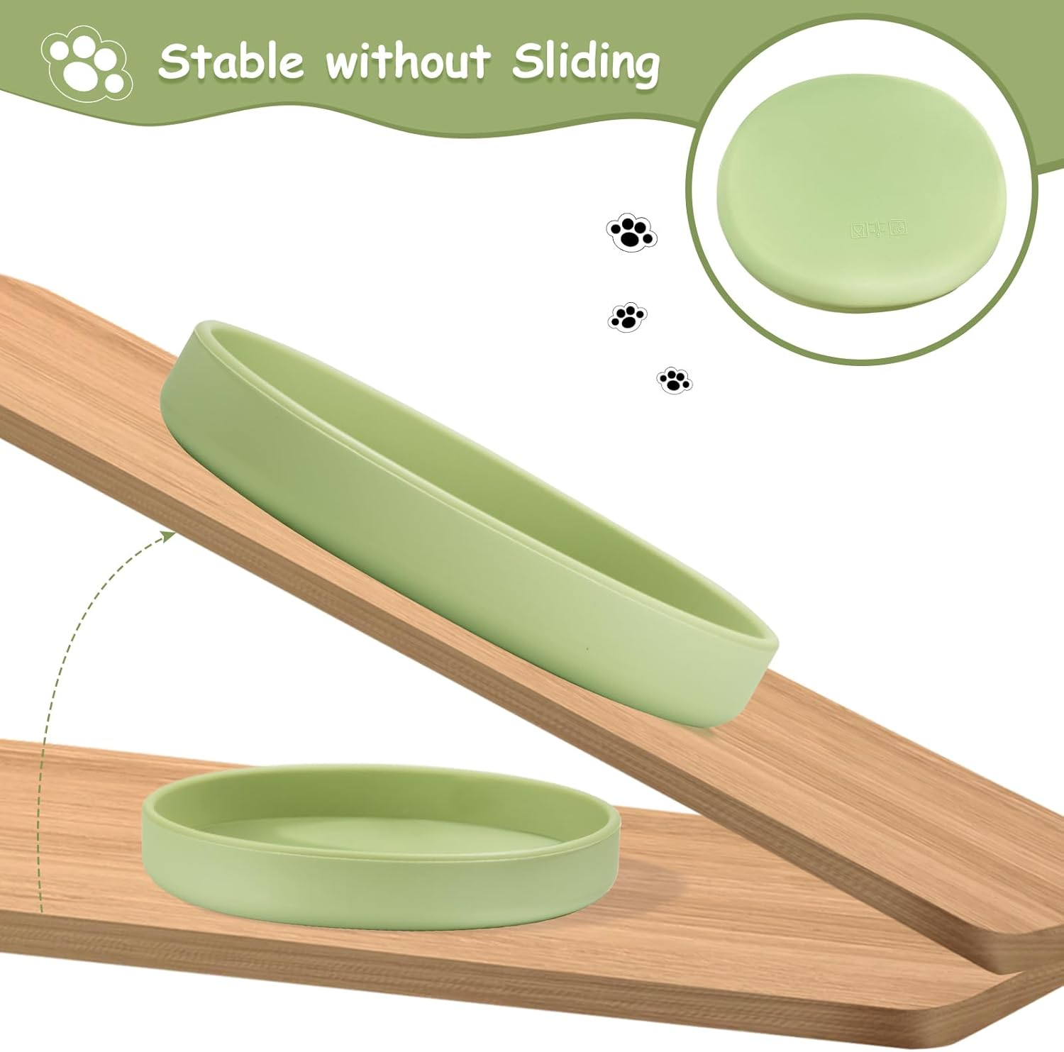 Feeding Bowls for Cats, Non-Slip Cat Bowl, Silicone Flat Feeding Bowl, Cat Bowl for Kittens, Small Dogs image number 3