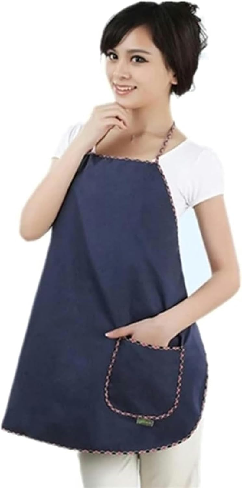Anti-Radiation Metal Fiber Maternity Dress Large Pocket Apron Office Worker Wear EMF Shield during Pregnancy