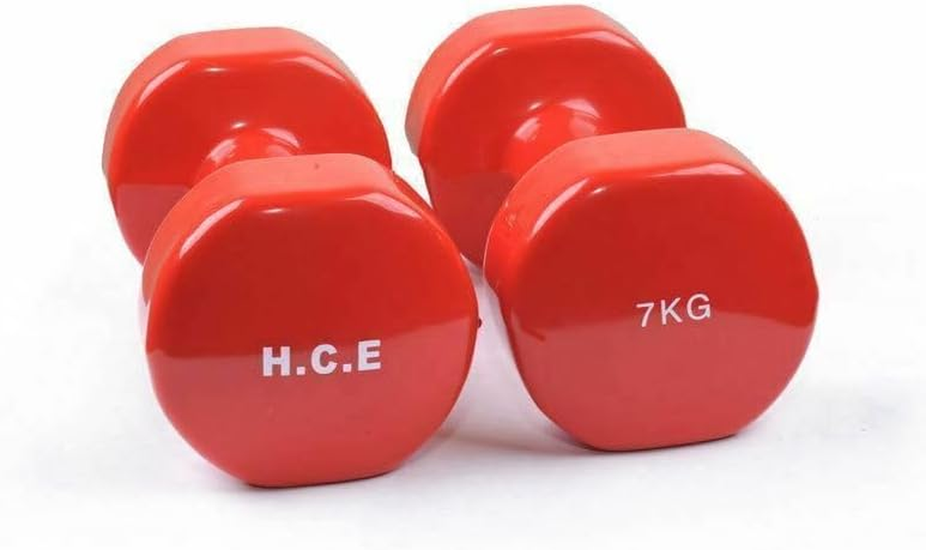 Vinyl Dumbbells, Hex Dumbbell Pair Vinyl Coated Dumbbell Set Hand Weights Home Gym Workout Equipment for Crossfit,Bodybuilding,Weightlifting,Sports Training image number 3