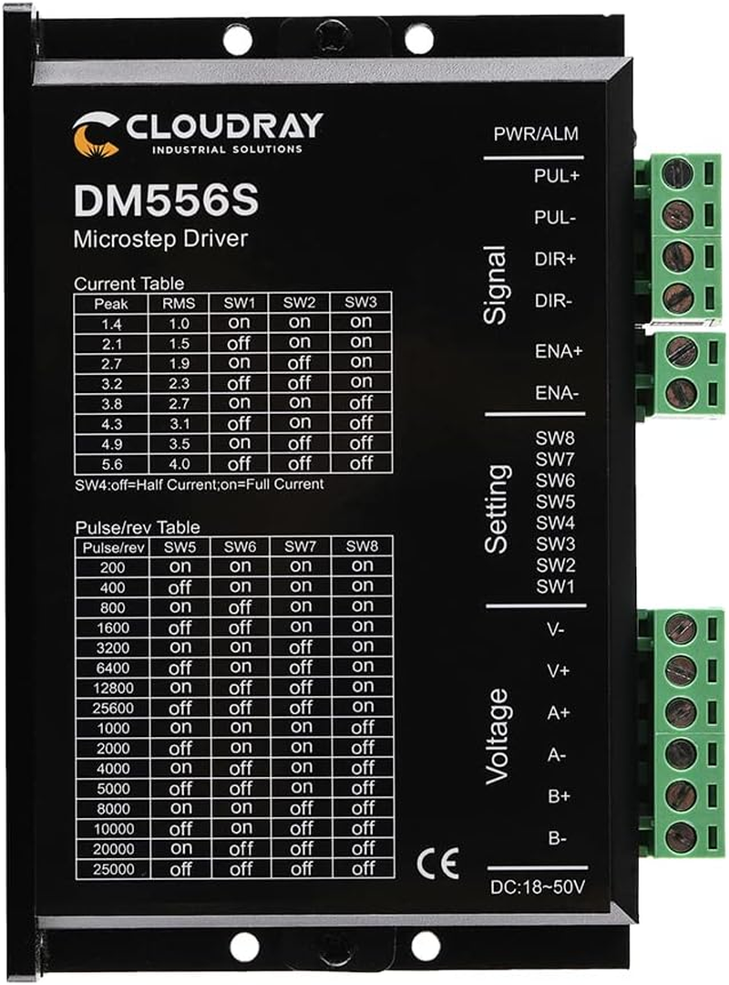 Cloudray 2-Phase Stepper Motor Driver DM556S 1.4-5.6A 18-50VDC for CNC Nema 17 23 24 Stepper Motor image number 2