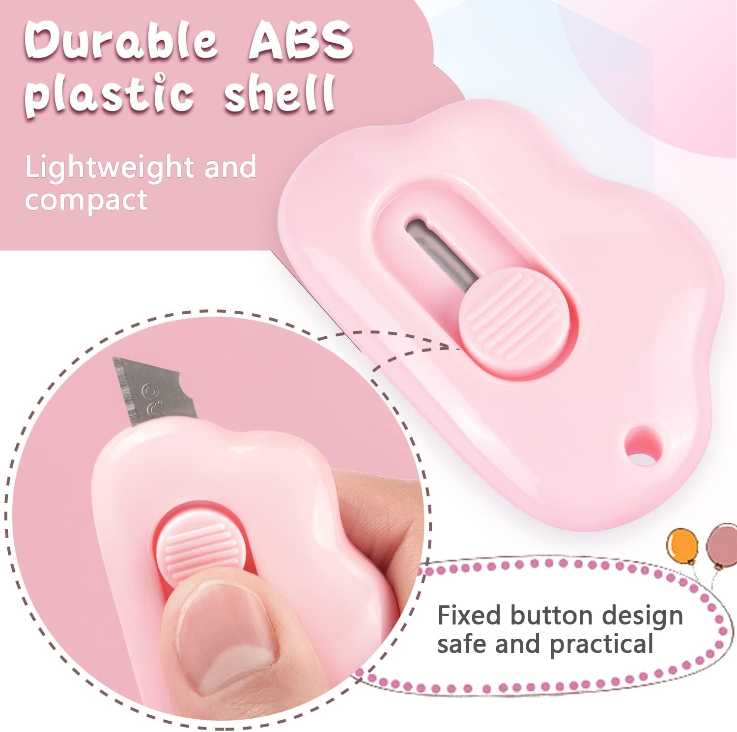 Tamaki Mini Box Cutter Cloud Retractable Letter Opener Envelope Slitter, Package Opener for Envelope Mail Letter Box Paper DIY Projects, 6 Pack image number 3