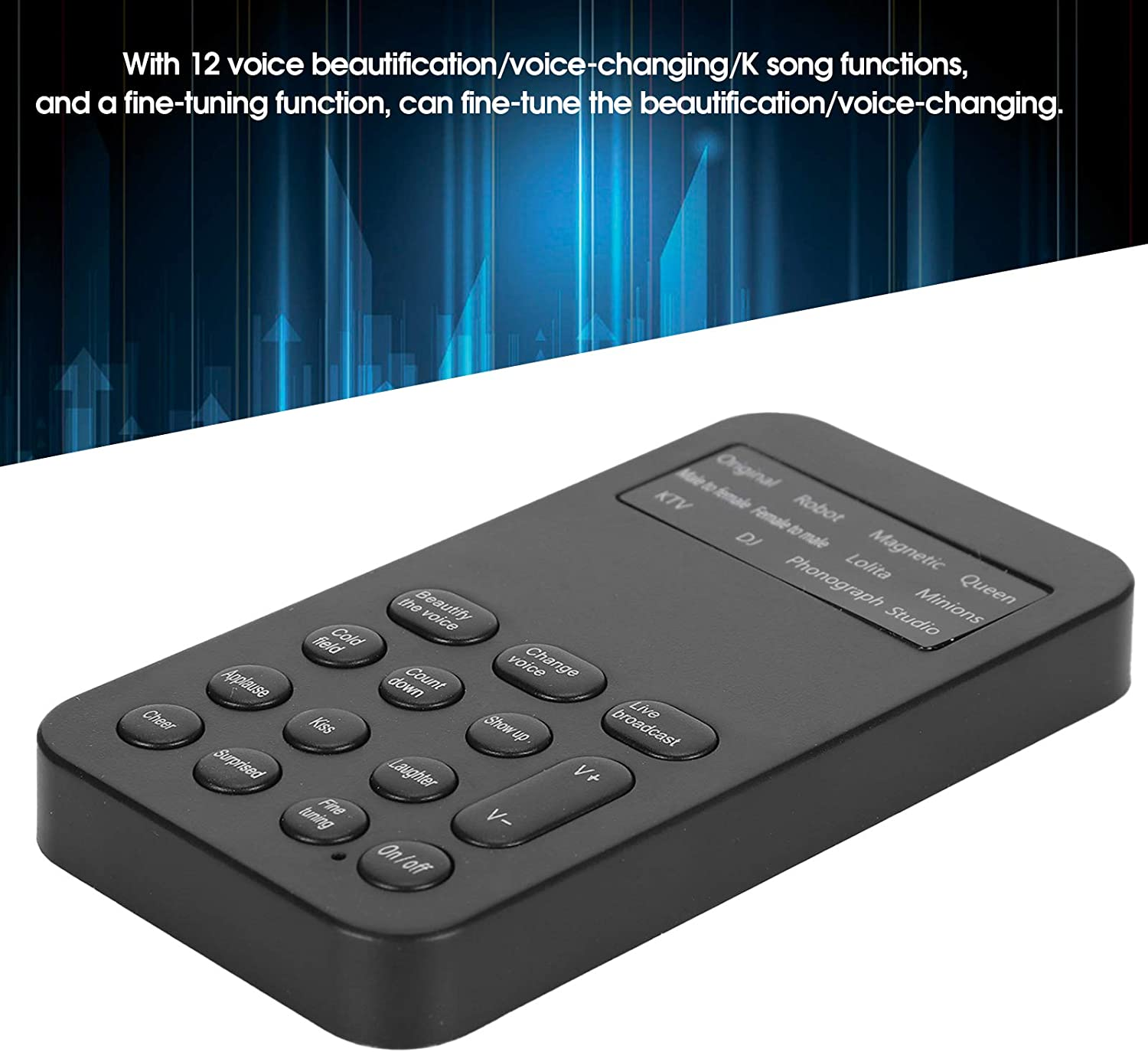 Mini Voice Changer Sound Card for Computers, Sound Converter with 8 Different Voice Changes for Computers Phones Tablets Gaming Device, Sound Effects Machine for Kids Friends, Gifts - J image number 2