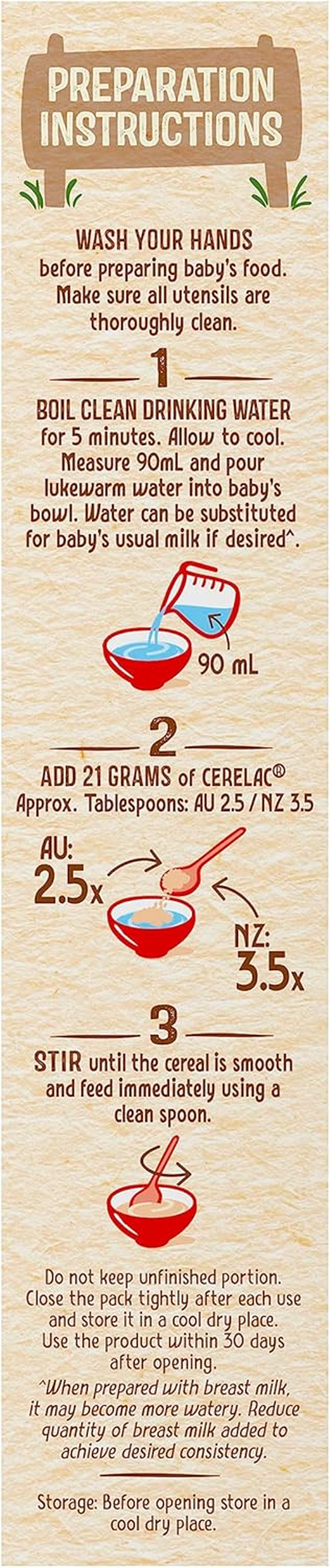Nestl&eacute; CERELAC Multigrain with Pear Baby Cereal, from 6 Months &ndash; 200G image number 5
