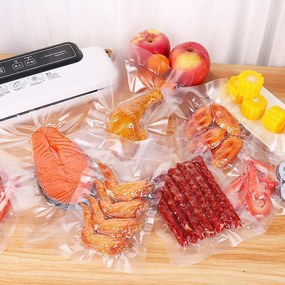 100 PCS 10X15Cm Textured Food Vacuum Food Sealer Bags,Vacuum Freezer Storage Bag Thick Embossed Upgrade Seal Precut Bag with All Types Sealer Machines Withstands Freezing (12X17Cm) image number 6