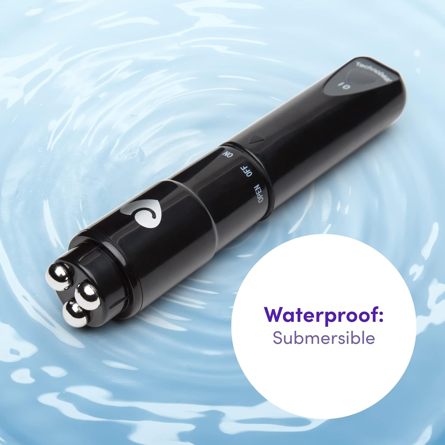 Lovehoney Black Erotic Rocket 10 Function Pleasure Vibrator - Plastic - Waterproof & Beginners Friendly image number 4