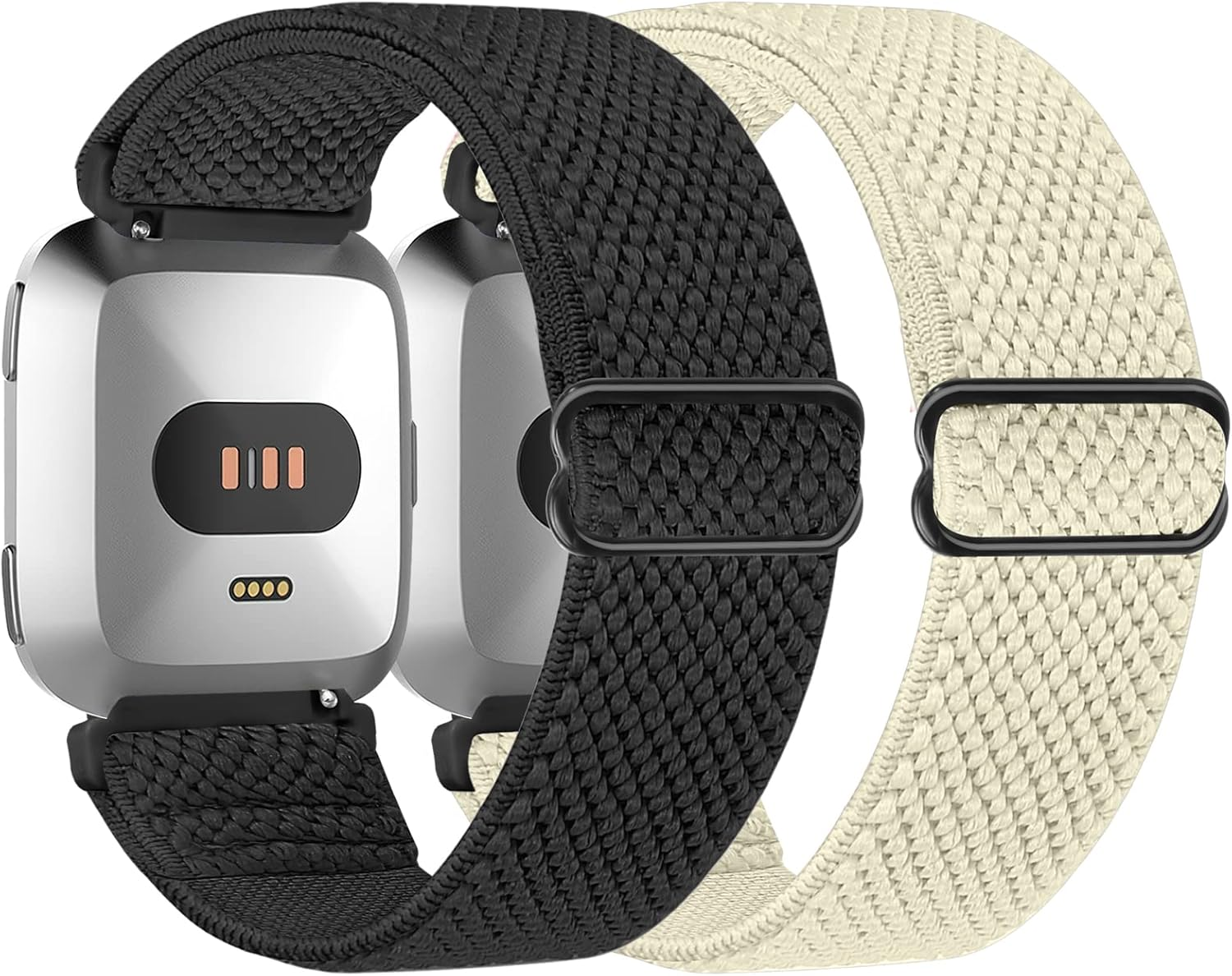 Elastic Nylon Band for Fitbit Versa 2, Versa, Lite, SE - Adjustable Breathable Comfortable Sport Replacement Wristband for Women Men